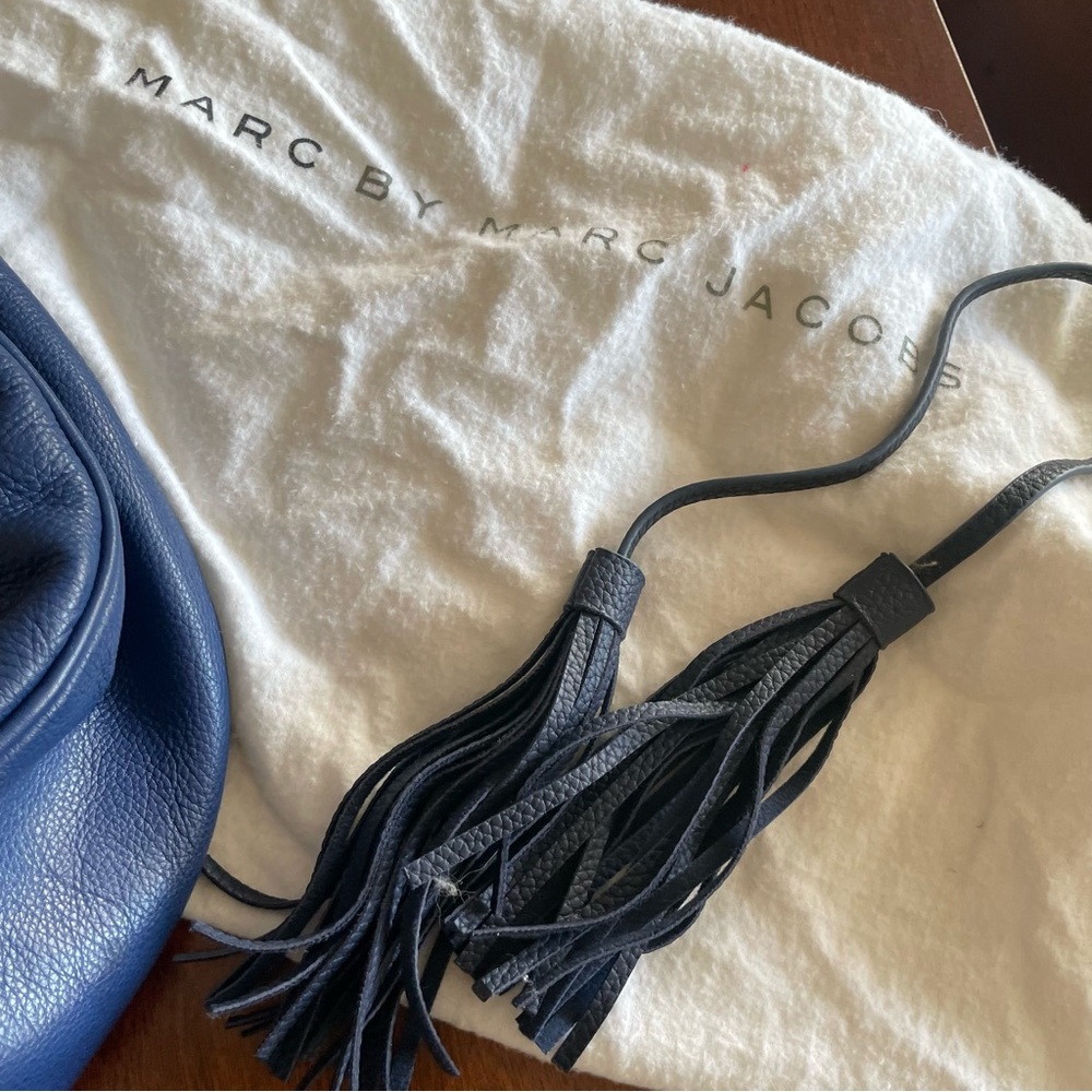 Marc by Marc Jacobs Blue Leather Too Hot To Handle Hobo w/ Dust Bag Please - Picture 9 of 9